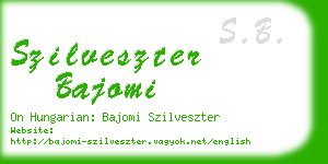 szilveszter bajomi business card